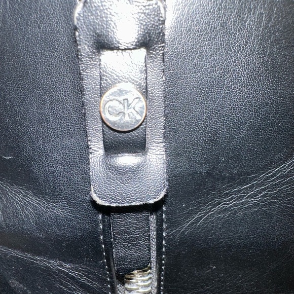 Calvin Klein Black Leather Ankle Boots - Picture 7 of 10